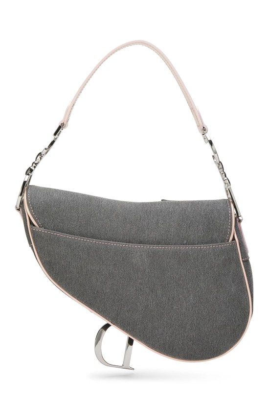 Grey Denim Saddle Bag, , large image number 3