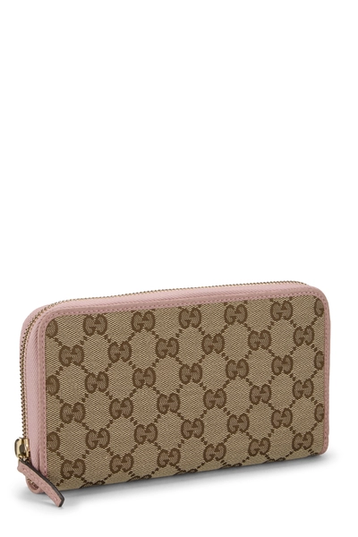 Pink Original GG Canvas Zip Around Wallet, , large