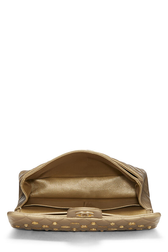 Paris-Egypt Metallic Gold Quilted Lambskin Classic Double Flap Medium, , large image number 5