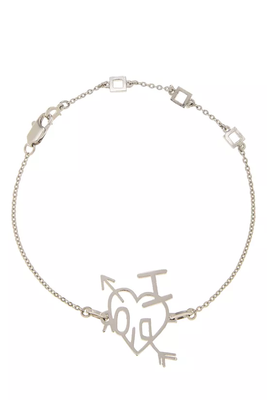 Silver 'I Heart Dior' Bracelet, , large image number 1