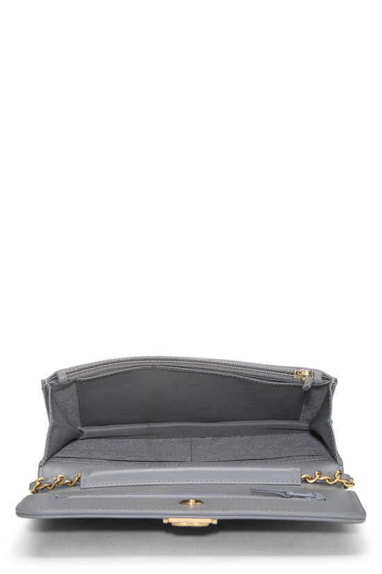 Grey Quilted Lambskin Boy Wallet on Chain (WOC), , large image number 5