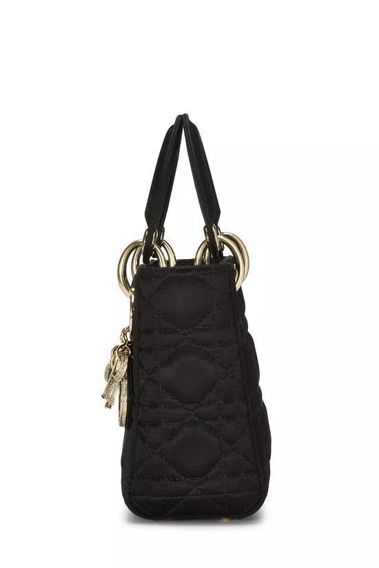 Black Cannage Satin Lady Dior Mini, , large image number 2