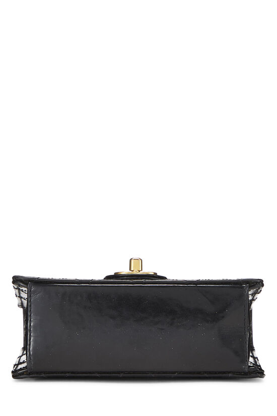 Black Quilted Patent Leather Classic Square Flap Mini, , large image number 7