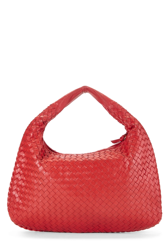 Red Intrecciato Veneta Hobo Medium, , large image number 3