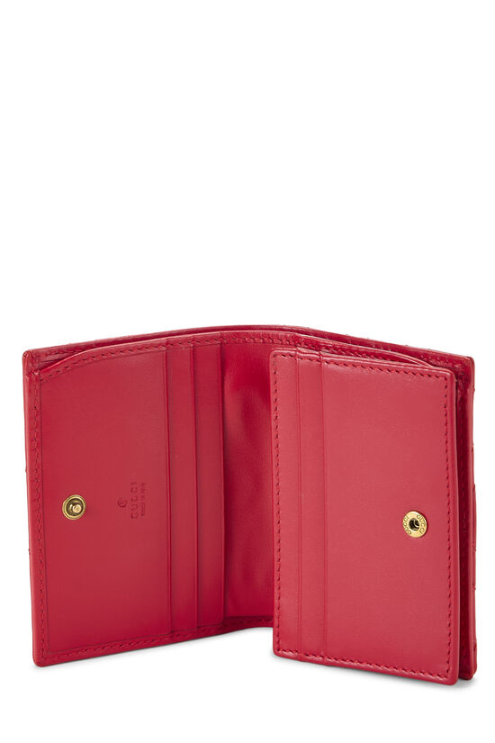 Red Leather GG Marmont Card Case, , large image number 3