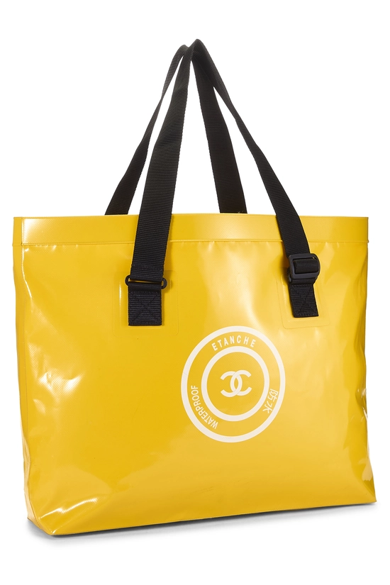 Yellow Vinyl Tote XL, , large image number 1