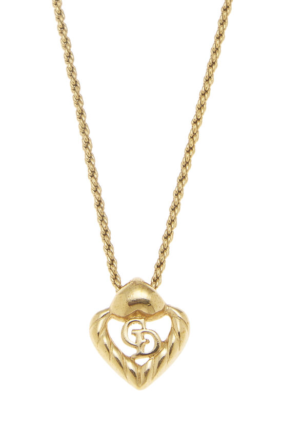 Gold Logo Heart Necklace, , large image number 1