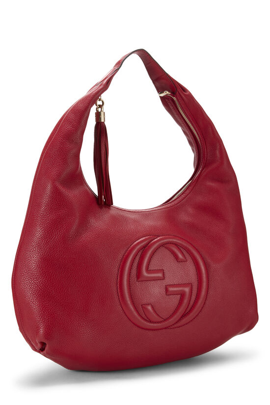 Red Leather Soho Hobo Large, , large image number 1