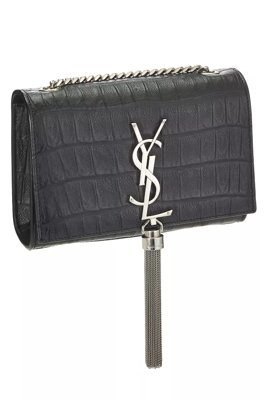 Black Embossed Kate Tassel Mini, , large image number 1