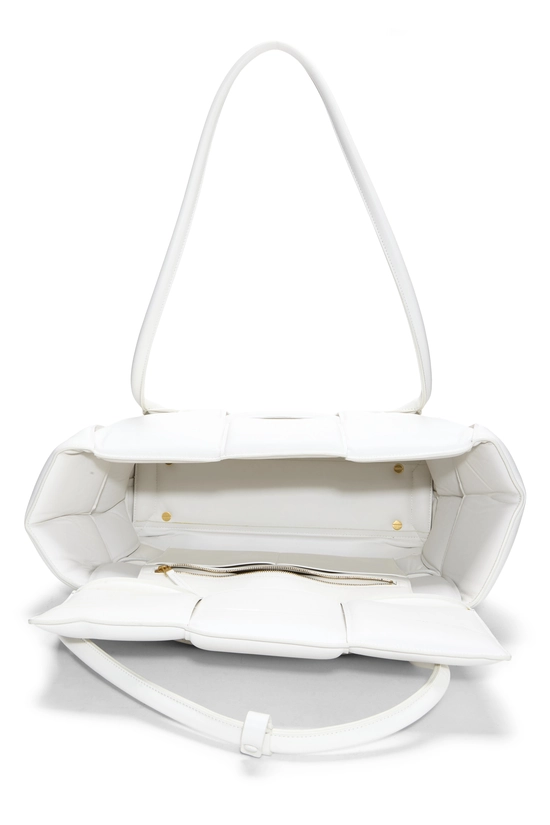 White Calfskin Maxi Intrecciato Padded Arco 56, , large image number 5