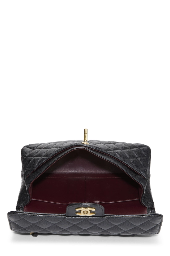 Black Quilted Caviar Classic Double Flap Small, , large image number 5