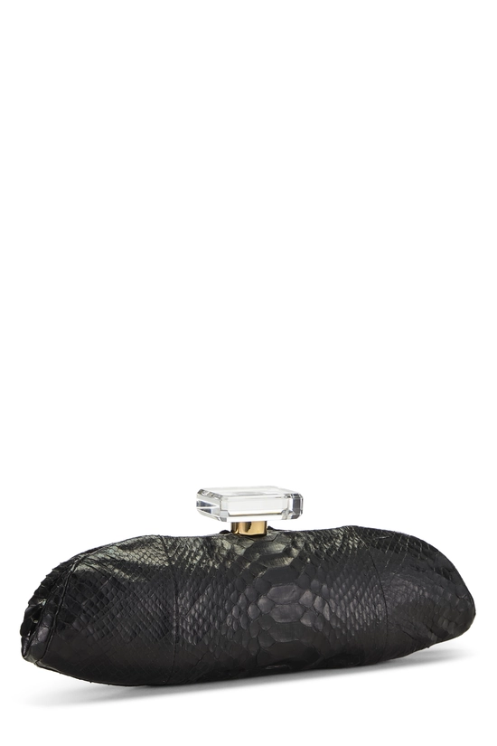 Black Python Clutch, , large image number 1