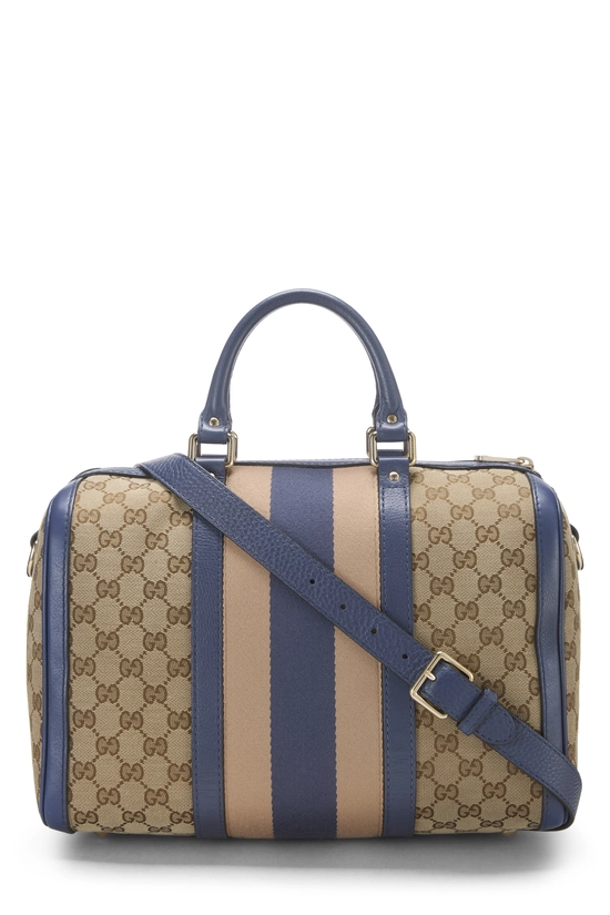 Blue Original GG Canvas Web Boston Handbag Small, , large image number 3