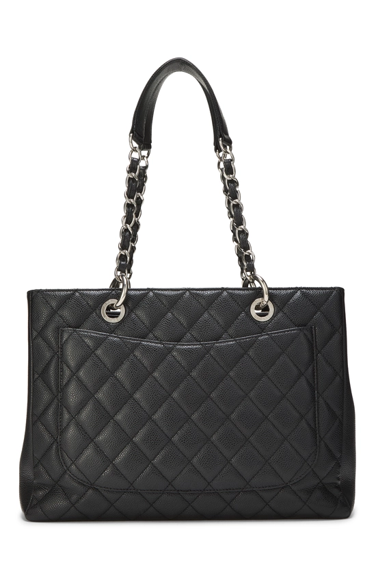 Black Quilted Caviar Grand Shopping Tote (GST), , large image number 3