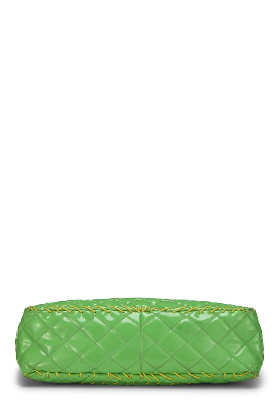 Green Vinyl Whipstitch Half Flap Jumbo, , large image number 4