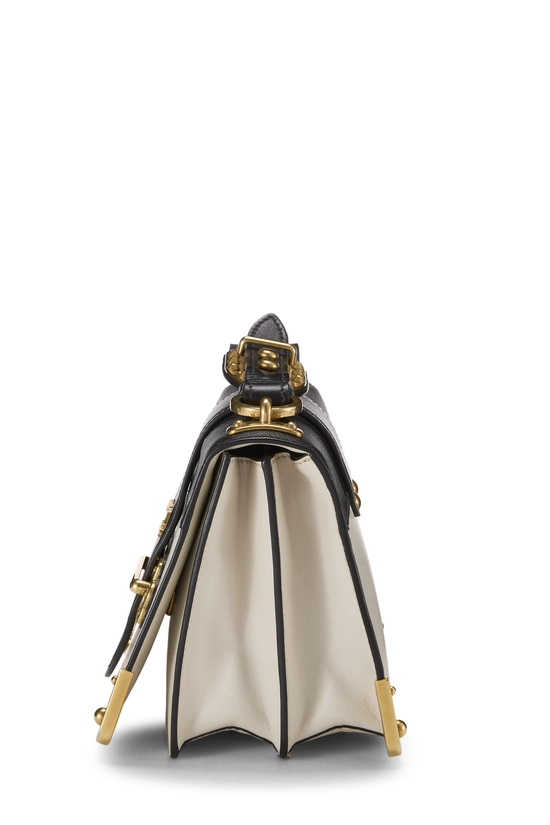 White & Black Leather Cahier Crossbody, , large image number 2