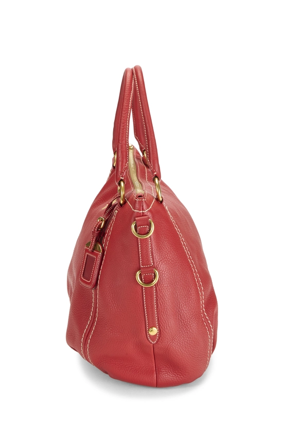 Red Vitello Daino Sacca 2 Manici, , large image number 2