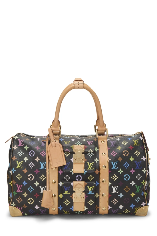 Takashi Murakami x Louis Vuitton Black Monogram Multicolore Keepall 45, , large image number 0
