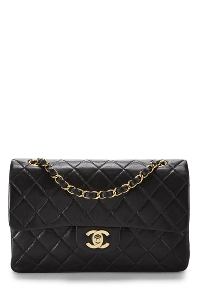 Chanel Black Quilted Lambskin Classic Double Flap Small
