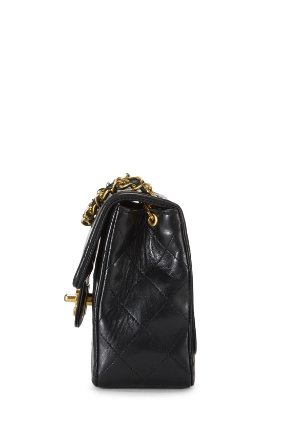 Black Quilted Lambskin Half Flap Mini, , large image number 2