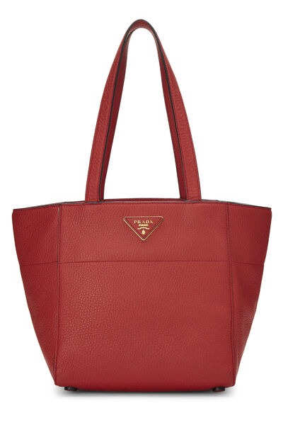 Red Vitello Daino Tote Small