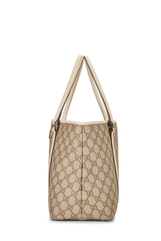 White GG Supreme Canvas Tote Large, , large image number 2