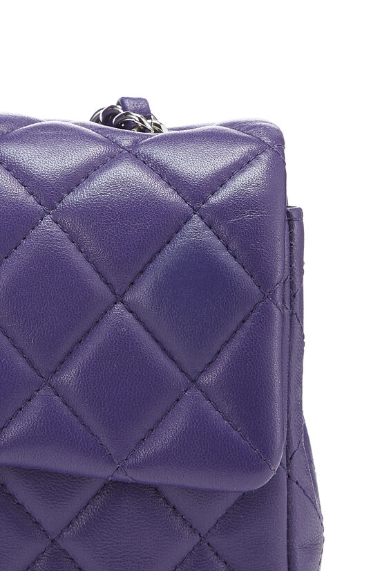 Classic Mini Square Flap Bag in 20C Purple Lambskin