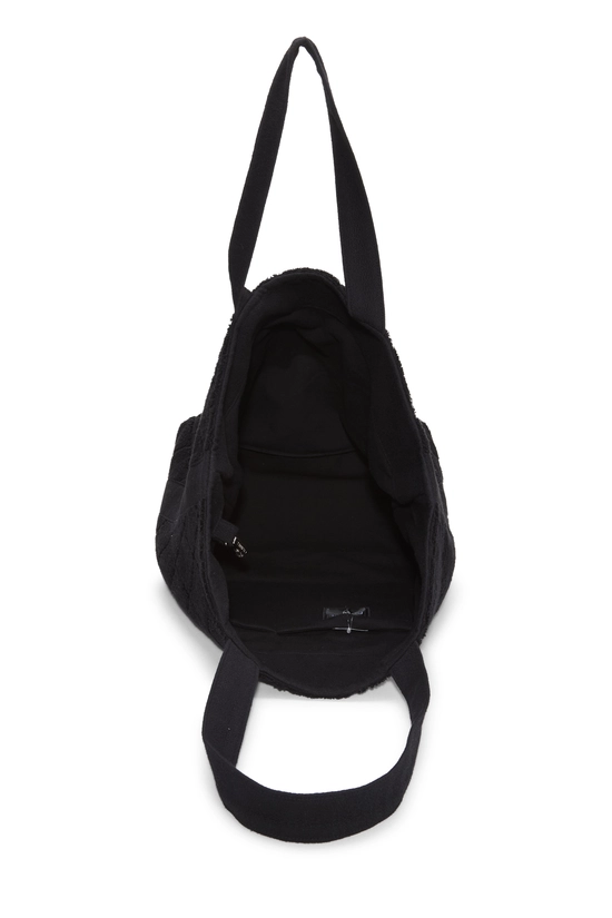 Black Terry Cloth 'CC' Beach Set, , large image number 5