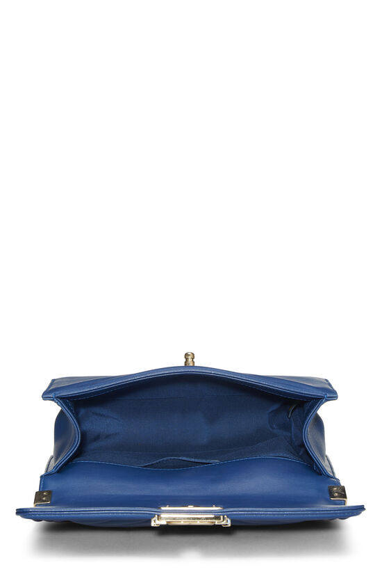 Blue Chevron Lambskin Boy Bag Medium, , large image number 5