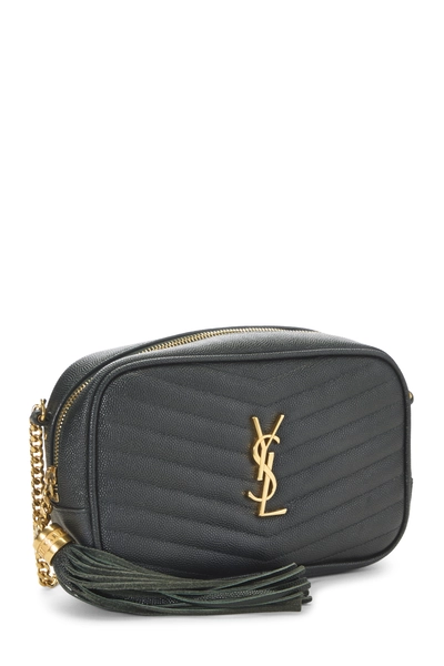 YSL Green Grainy Leather Lou Camera Bag Mini — photo 2