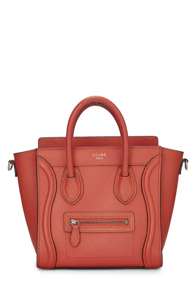 Red Leather Luggage Nano