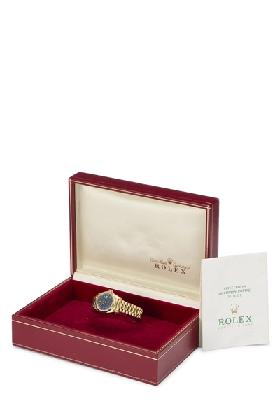 Blue Roman Dial President Yellow Gold 69178 26mm, , large