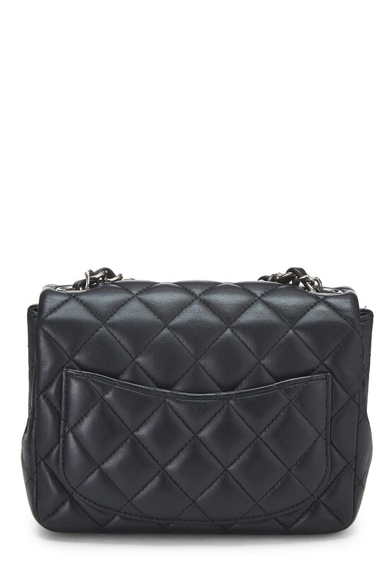 Black Quilted Lambskin Classic Square Flap Mini, , large image number 5