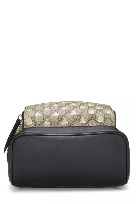 Black GG Supreme Canvas Bee Backpack Small, , large image number 4