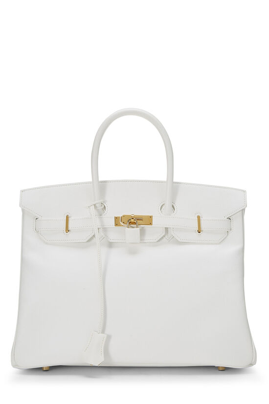 Hermès Birkin 35 Blanc Epsom Bag GHW
