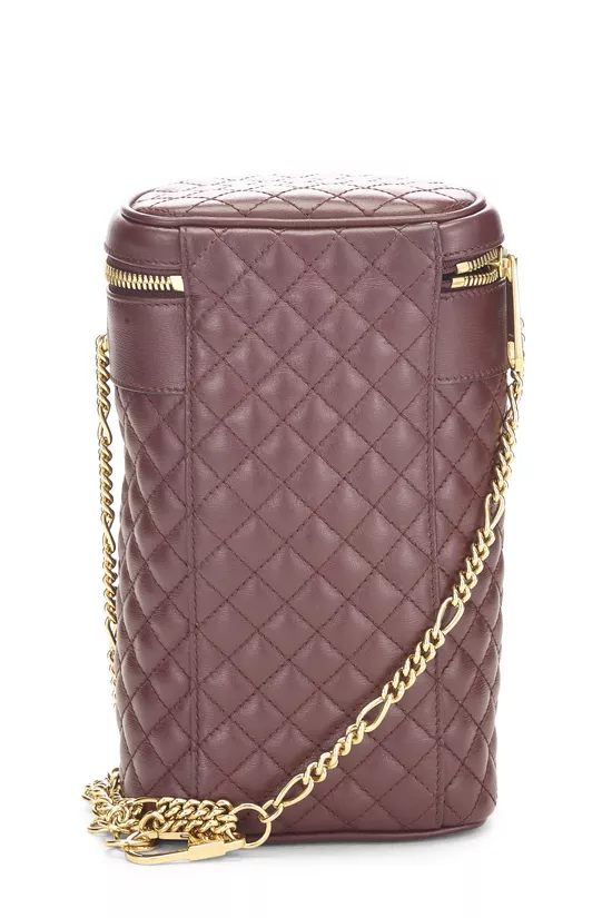 Burgundy Quilted Calfskin Trapuntata Zumi Belt Bag, , large image number 3
