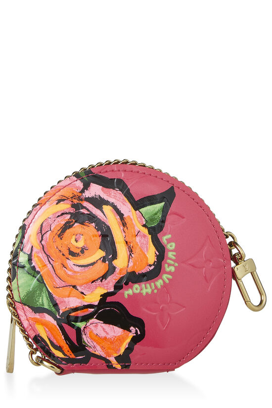 Stephen Sprouse x Louis Vuitton Pink Monogram Vernis Roses Coin Purse, , large image number 1