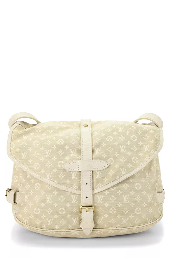 White Monogram Mini Lin Saumur 30, , large image number 0