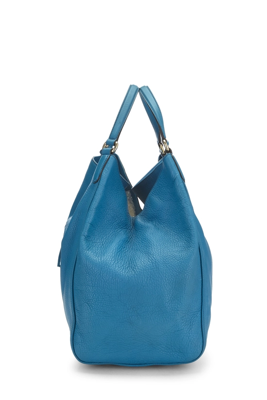 Blue Leather Soho Convertible Shoulder Bag, , large image number 2