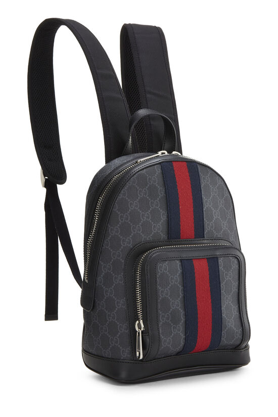 Black GG Supreme Canvas Web Backpack Small, , large image number 1
