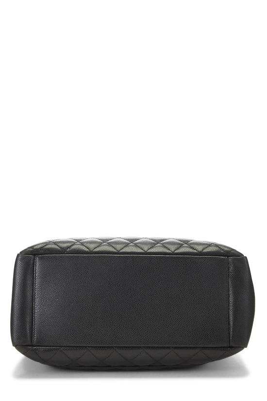 Black Quilted Caviar Grand Shopping Tote (GST), , large image number 4