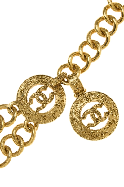 Gold 'CC' Chain Belt 2, , large