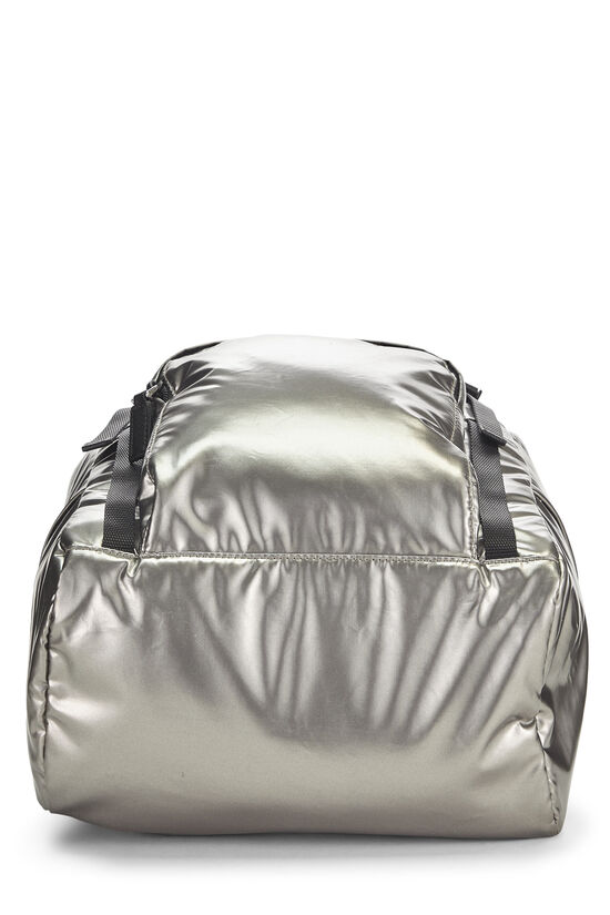 Silver Nylon Backpack, , large image number 4