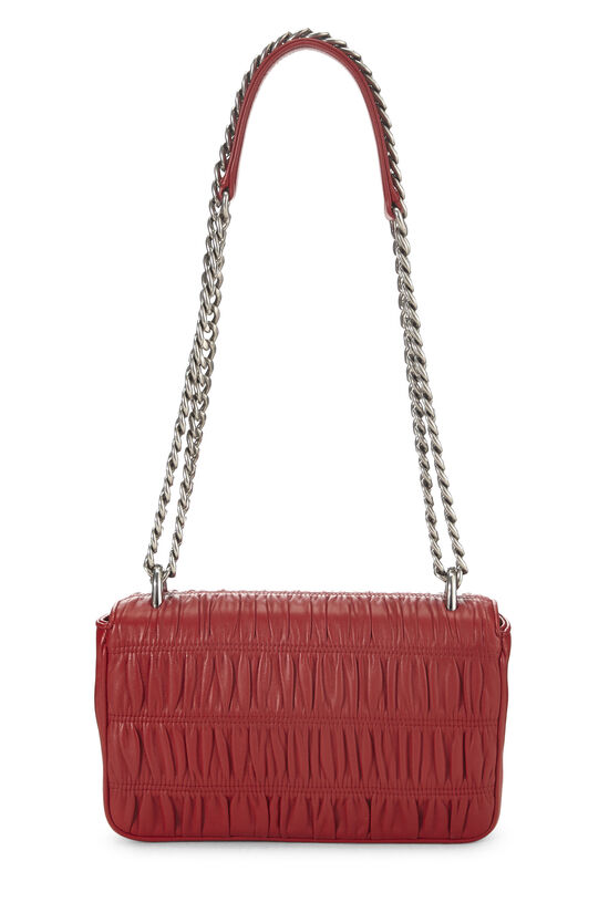 Red Nappa Gaufre Crossbody Bag, , large image number 3