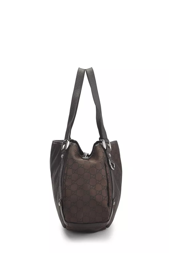 Brown GG Nylon Abbey Tote Large, , large image number 2