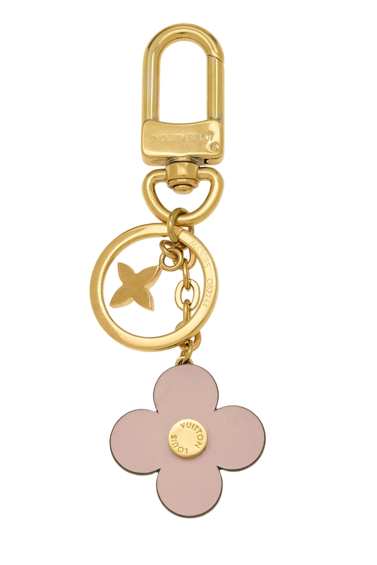 Pink & Gold Blooming Flowers Bag Charm BB, , large image number 1