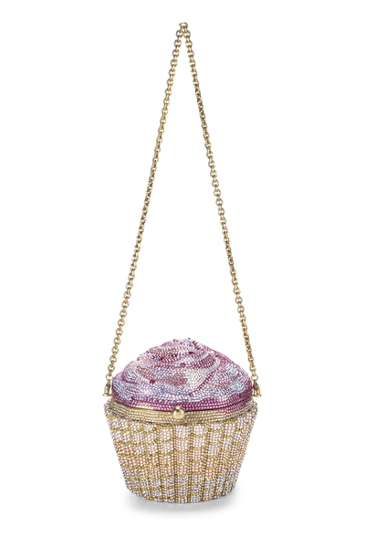 Judith Leiber Pink Crystal Cupcake Minaudiere