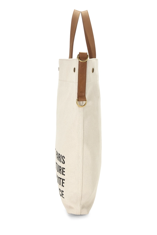 Beige Canvas L'Universite Tote, , large image number 2