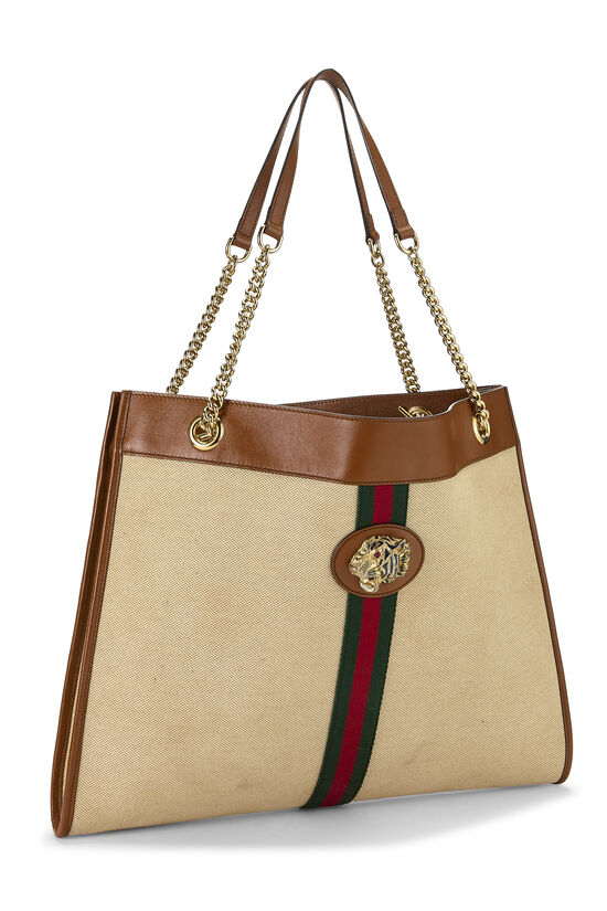 Brown Canvas Rajah Tote Large, , large image number 1