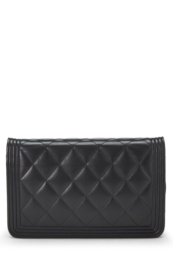 Black Quilted Lambskin Boy Wallet on Chain (WOC), , large image number 5